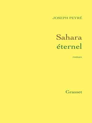 cover image of Sahara éternel
